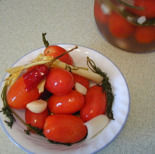 Соленые помидоры-сливки